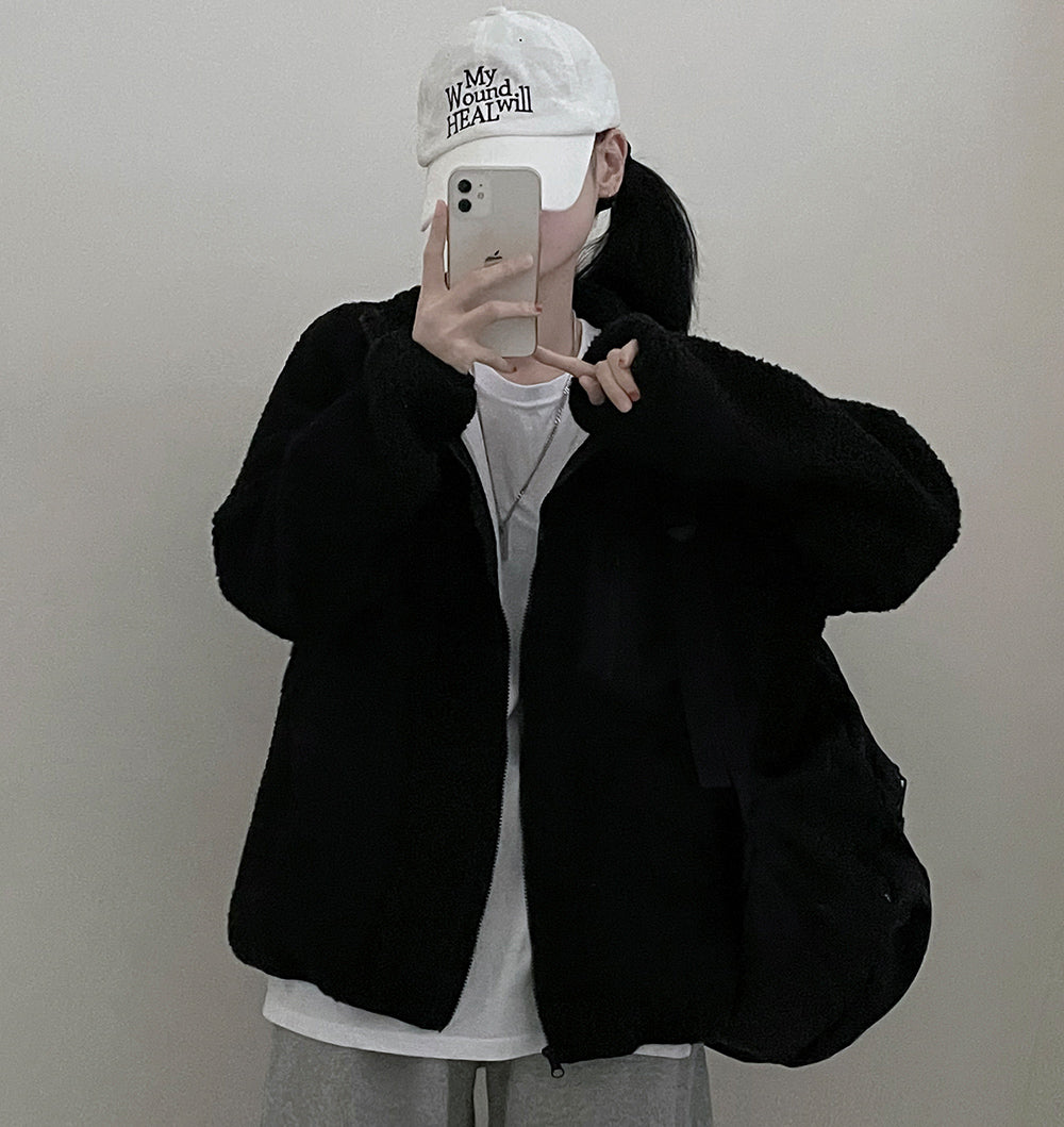 🐑羊羔毛抓絨拉鍊外套