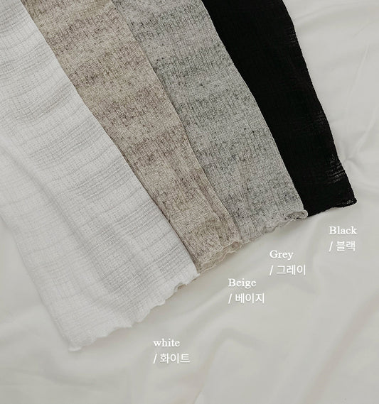 💐V領透視花紋長袖針織衫