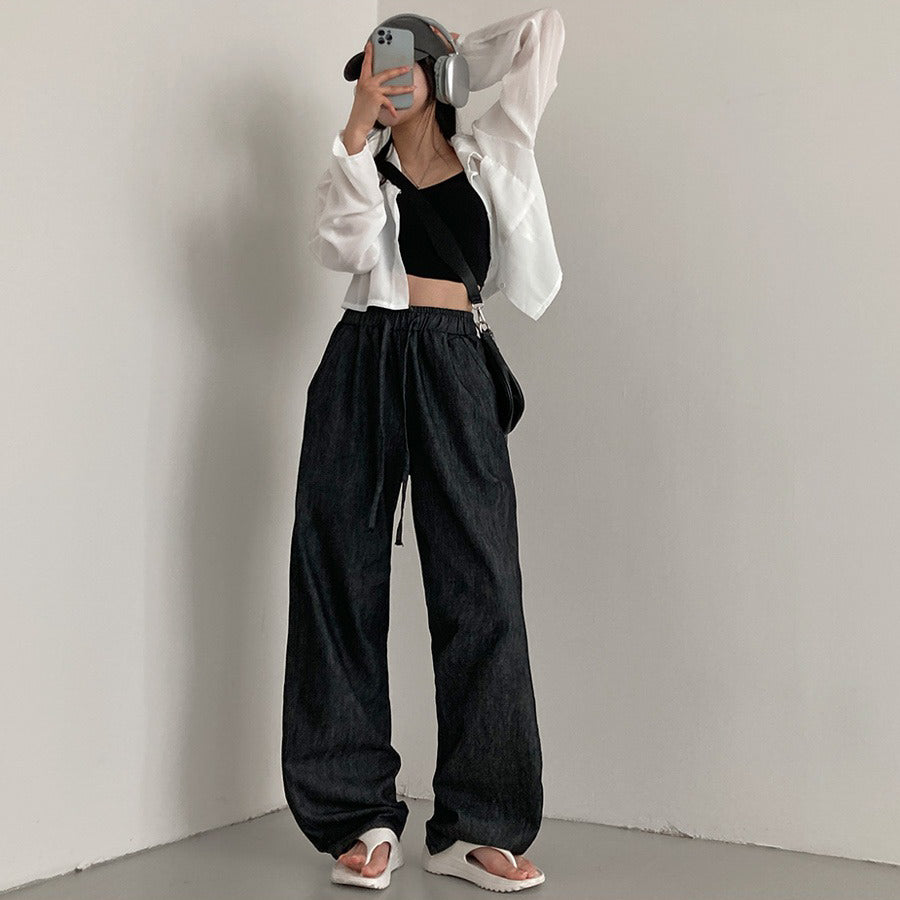 【3種長度/S-3XL】🧊-5°C原色橡筋腰牛仔褲