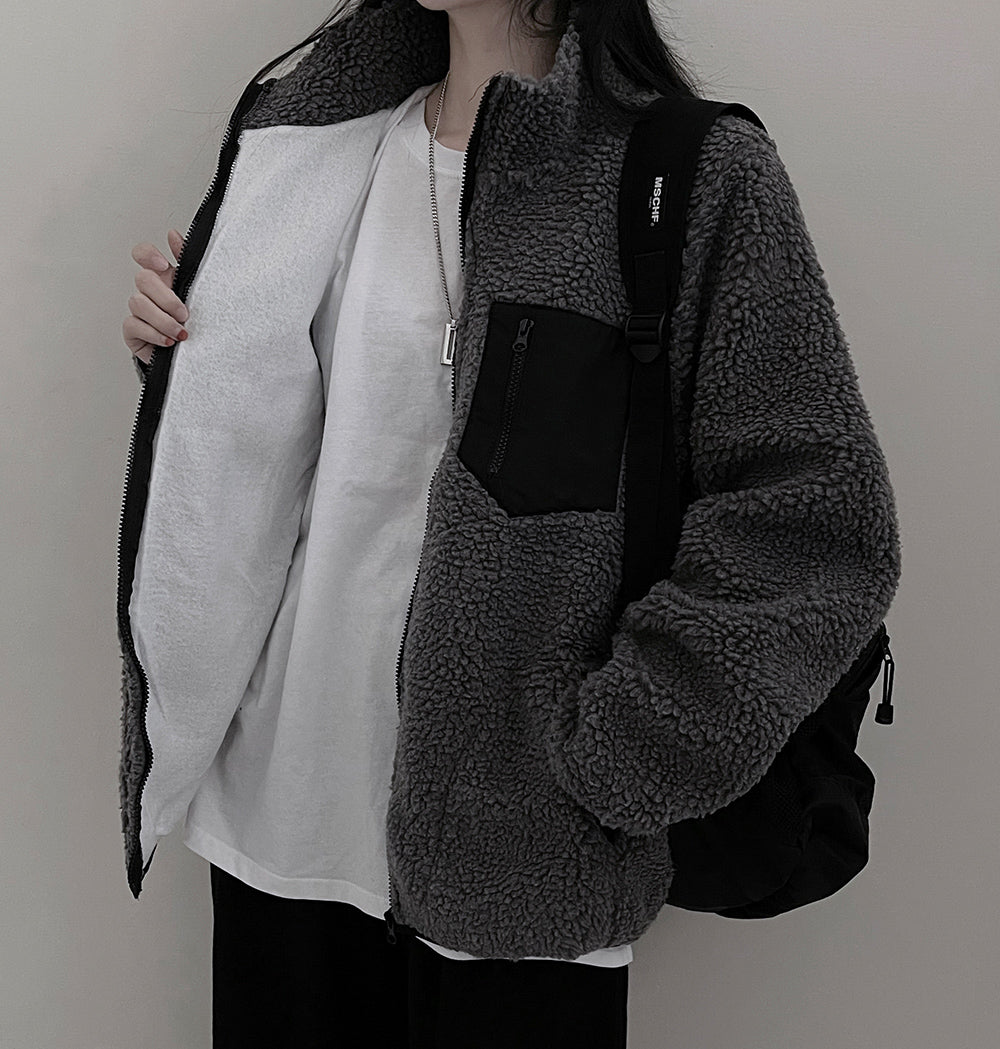 🐑羊羔毛抓絨拉鍊外套