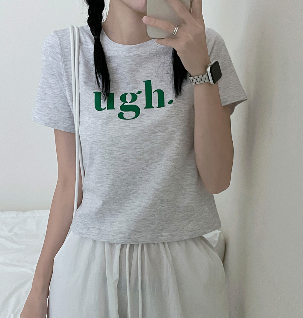 【現貨奶】🍞UGH.字母拼色短袖T恤