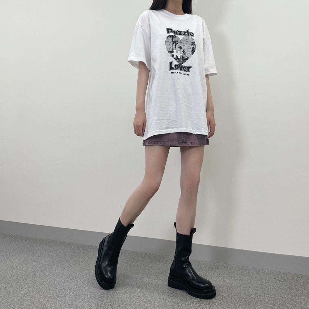 罕見色✨彩感染色水洗牛仔短裙<KR> - IKIMSTORE
