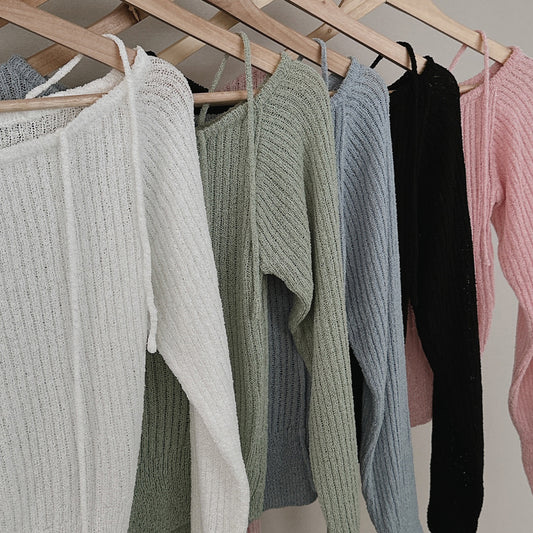 連線價🥞圈圈一字露肩針織衫