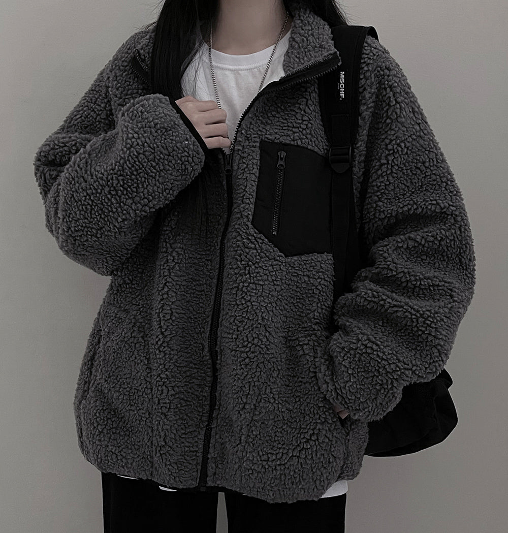 🐑羊羔毛抓絨拉鍊外套