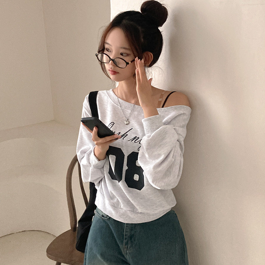 ✨08字母印花單肩衞衣♥️✨