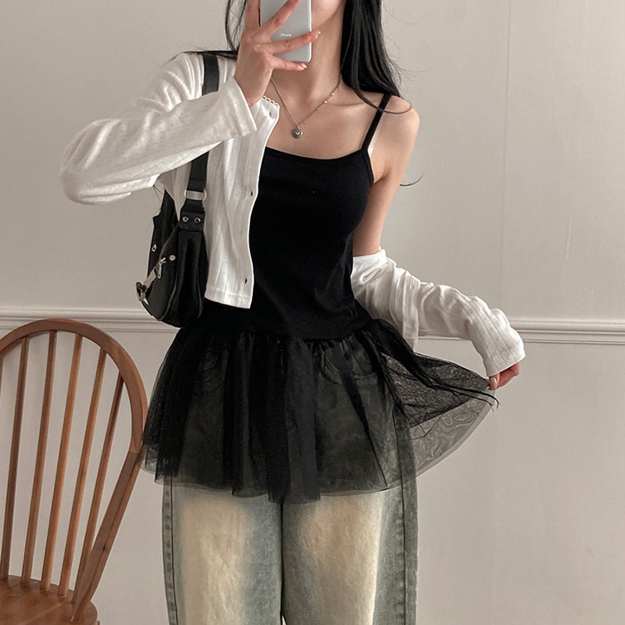 春款新品9折💐
蕾絲疊層背心紗裙💃🏻