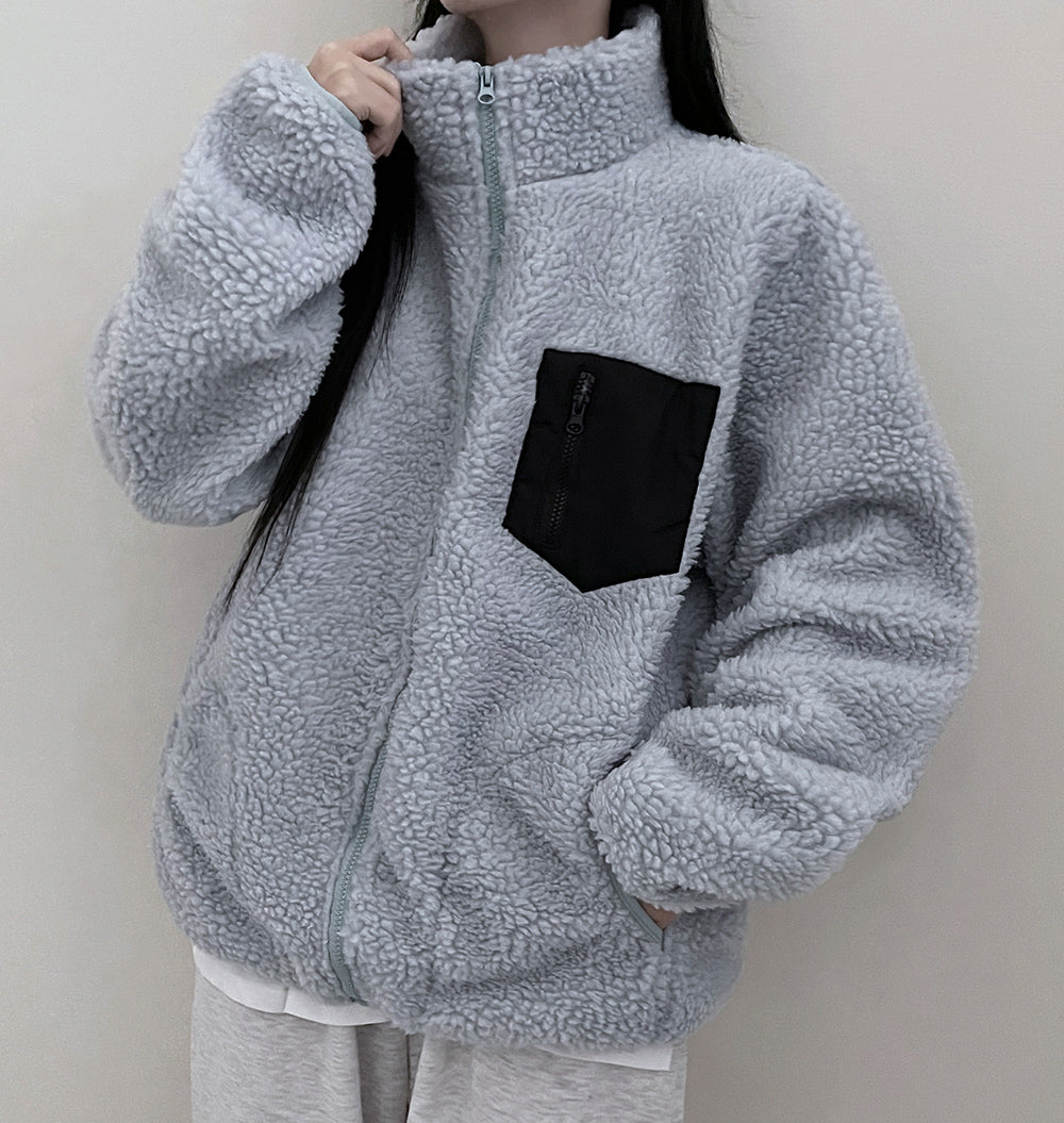 🐑羊羔毛抓絨拉鍊外套