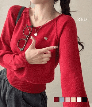 每日穿搭.銀標V領針織衫💖