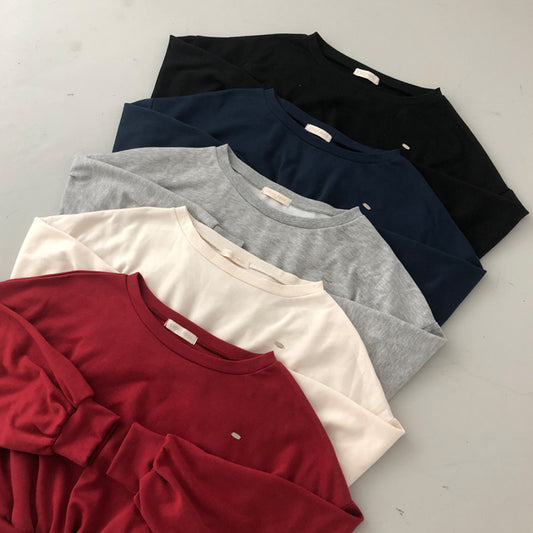 【現貨灰、藍】Off-Shoulder銀標衞衣✨