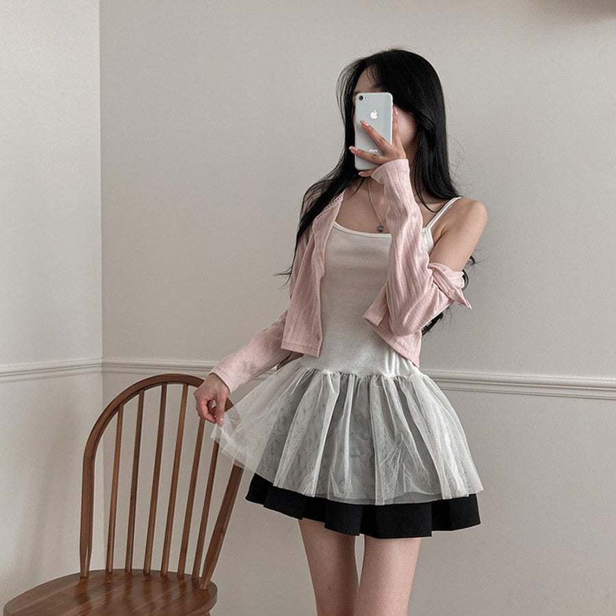 春款新品9折💐
蕾絲疊層背心紗裙💃🏻
