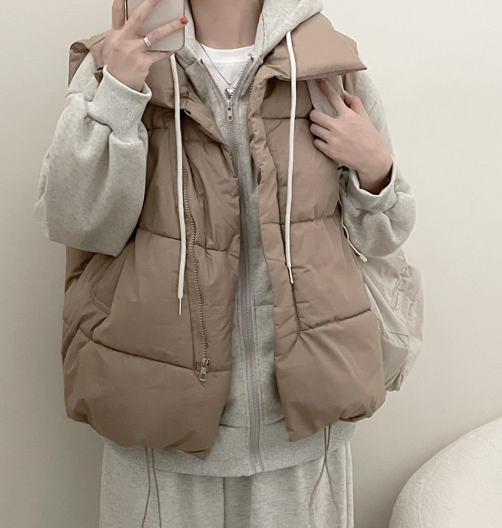 【L/XL】🥯寬鬆素色保暖棉背心