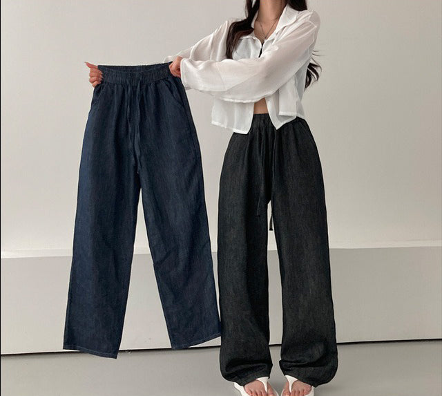 【3種長度/S-3XL】🧊-5°C原色橡筋腰牛仔褲