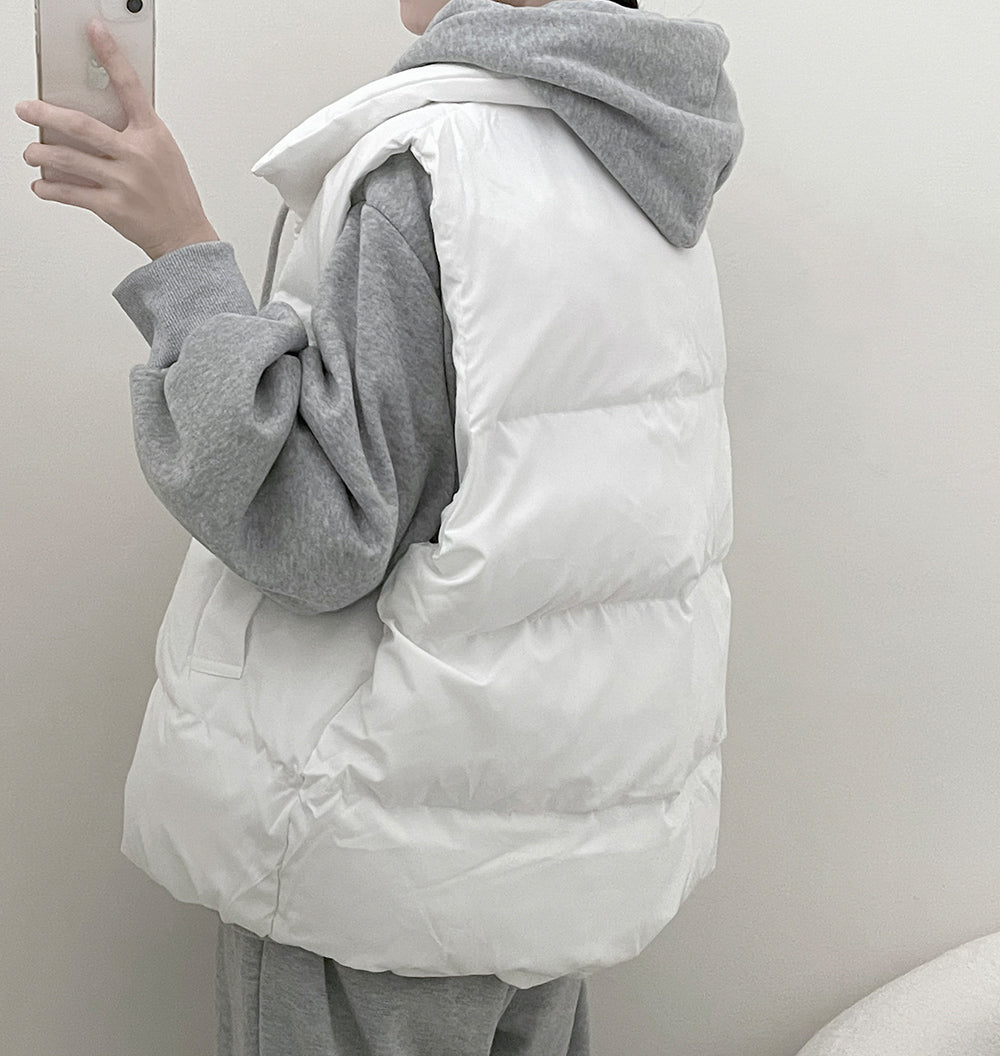 【L/XL】🥯寬鬆素色保暖棉背心