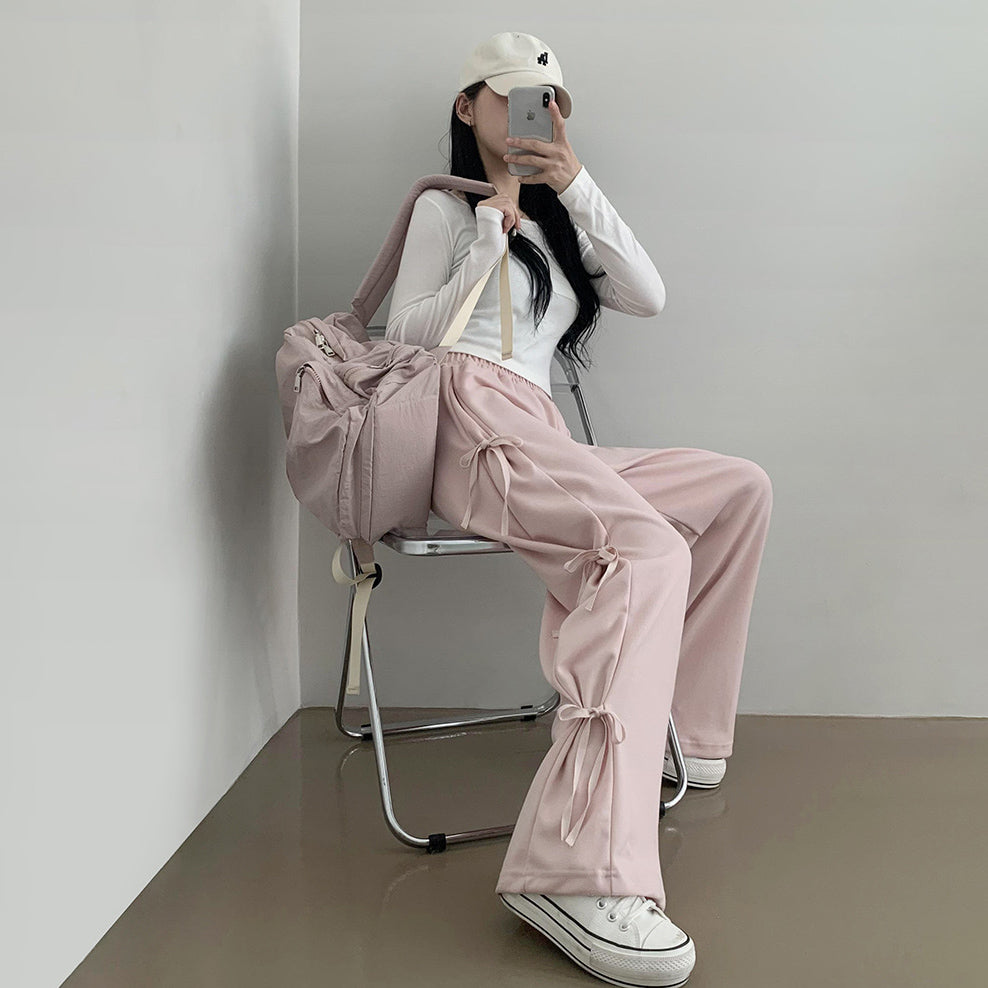 🎀蝴蝶結棉寬褲