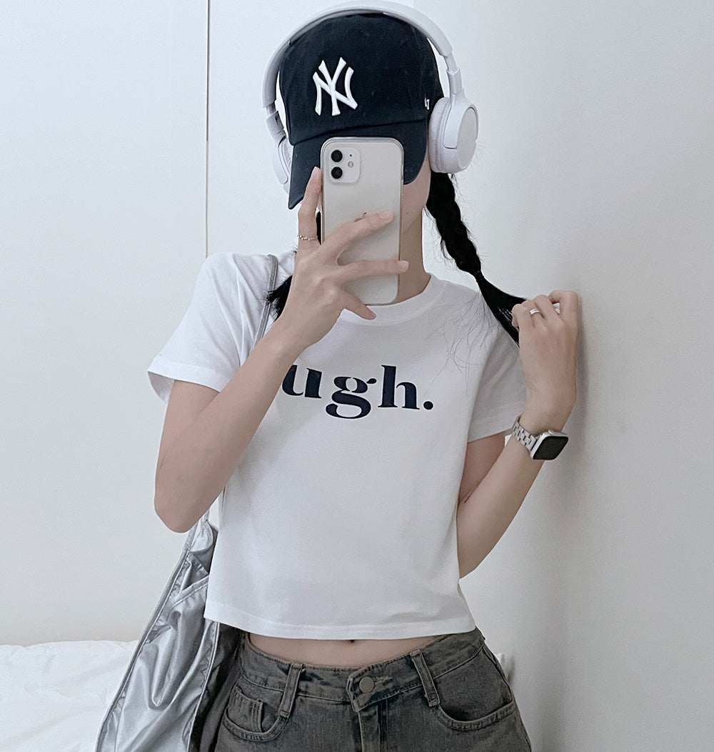 【現貨奶】🍞UGH.字母拼色短袖T恤
