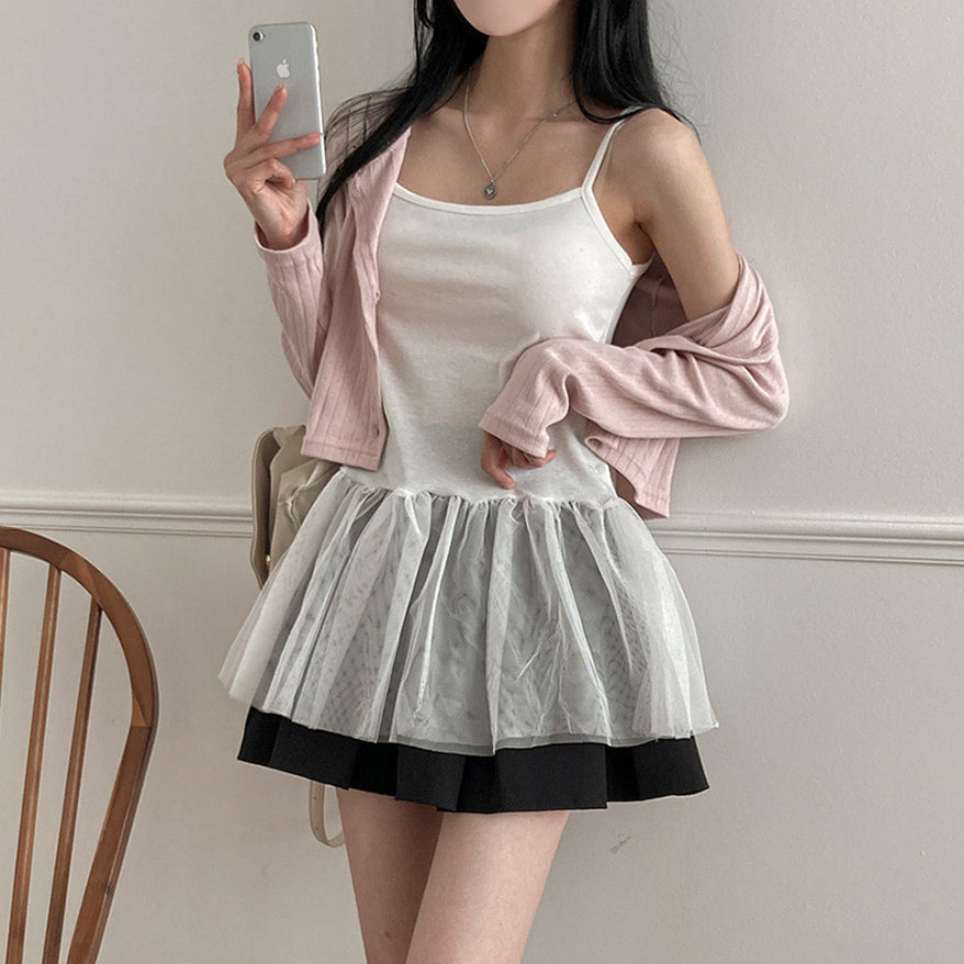 春款新品9折💐
蕾絲疊層背心紗裙💃🏻