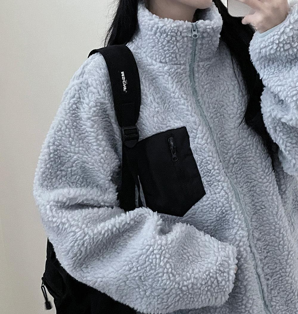 🐑羊羔毛抓絨拉鍊外套