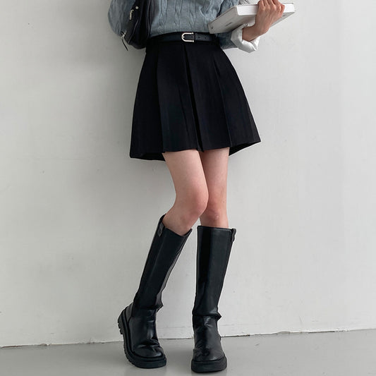 3色入🔥腰帶百褶短裙