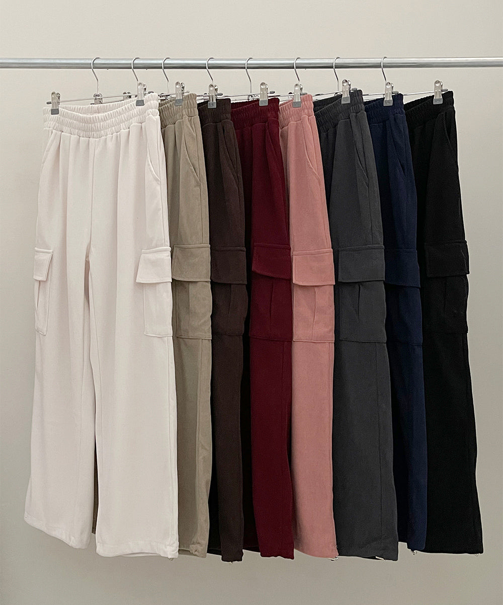 【現貨beige/ivory/black】8色🍡燈芯絨工裝長褲