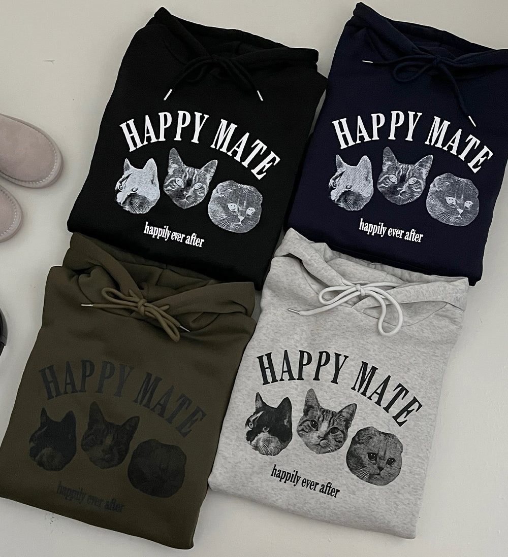 韓製Happy Mate🐈小貓連帽衛衣