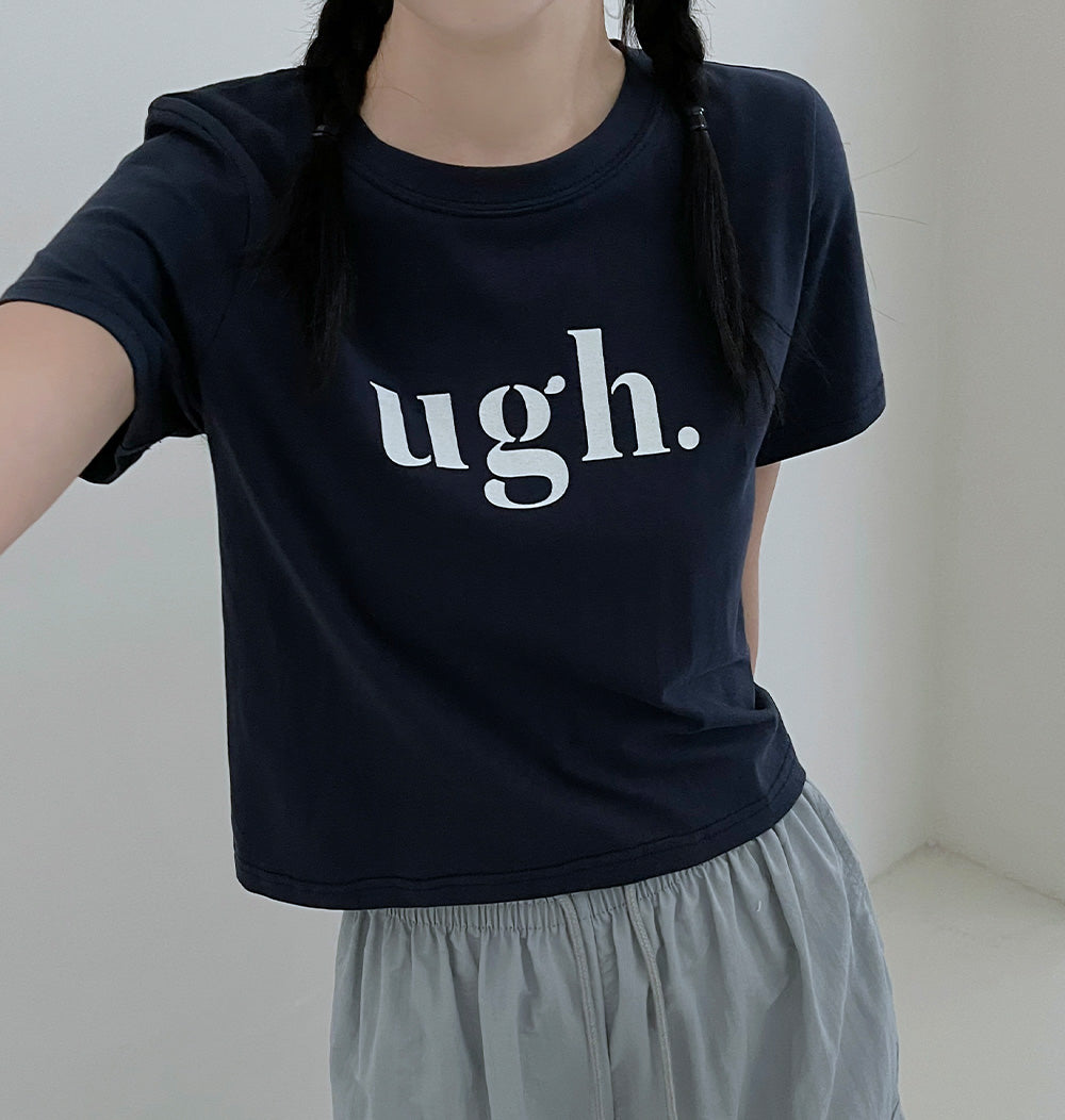 【現貨奶】🍞UGH.字母拼色短袖T恤