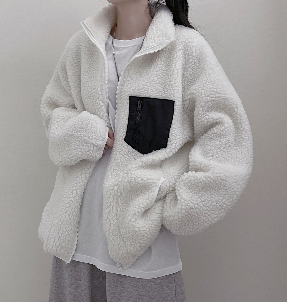 🐑羊羔毛抓絨拉鍊外套