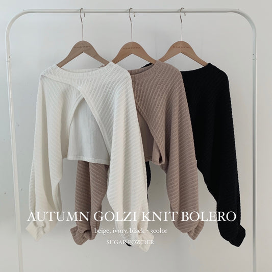 🍷斜線短版Bolero針織罩衫