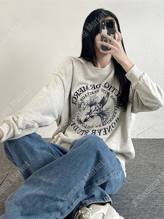 🎆【限時打折】韓國小眾刺繡印花衛衣