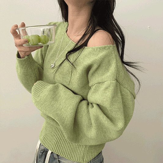 【現貨紫】🥨韓製船領針織衫