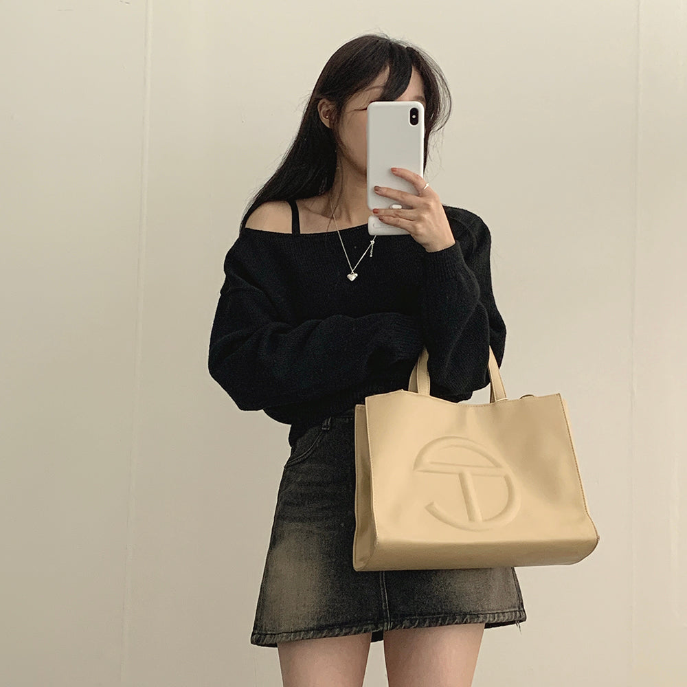【現貨紫】🥨韓製船領針織衫