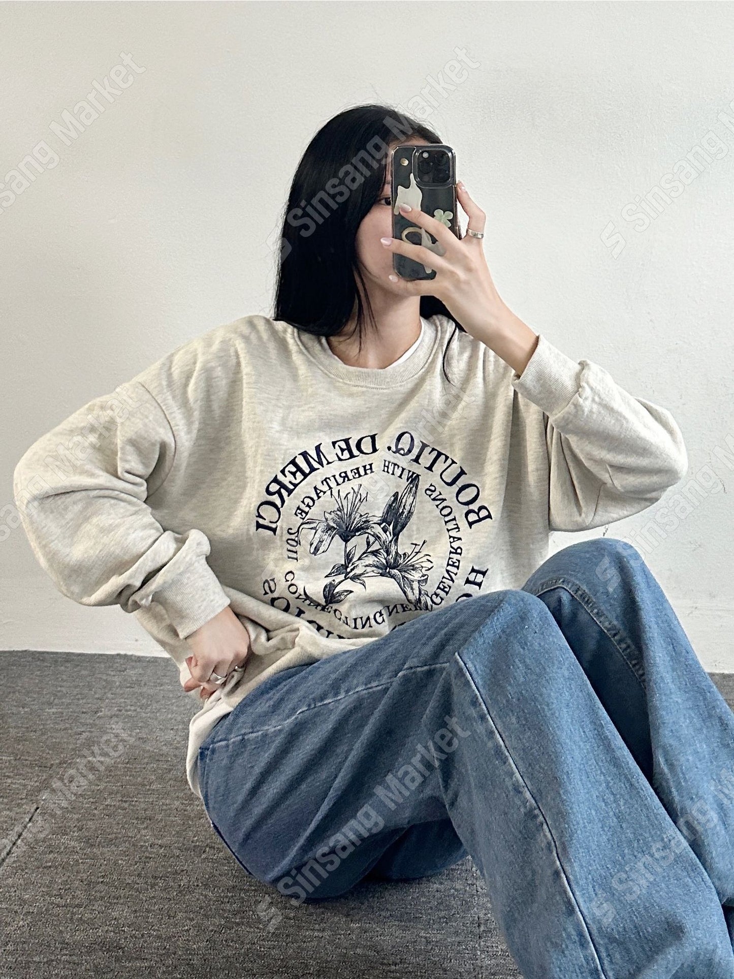 🎆【限時打折】韓國小眾刺繡印花衛衣
