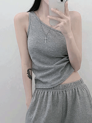 韓製🇰🇷單肩羅紋背心