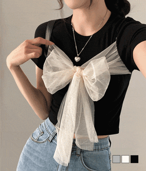 🕊蕾絲絲帶短袖T恤
