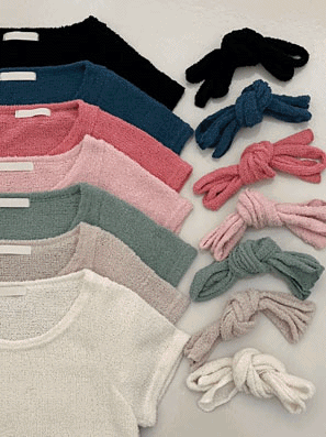 💕可愛毛巾料頸帶+短袖T恤SET