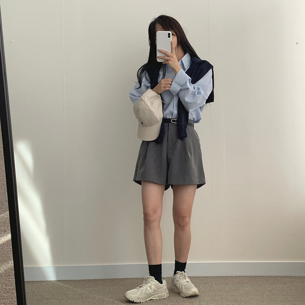 韓製🇰🇷條紋寬鬆恤衫