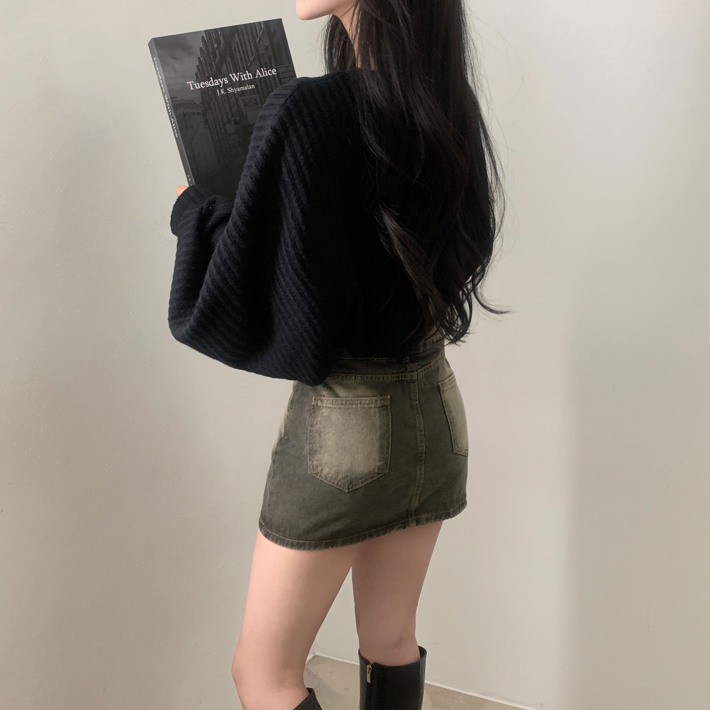 🍷斜線短版Bolero針織罩衫