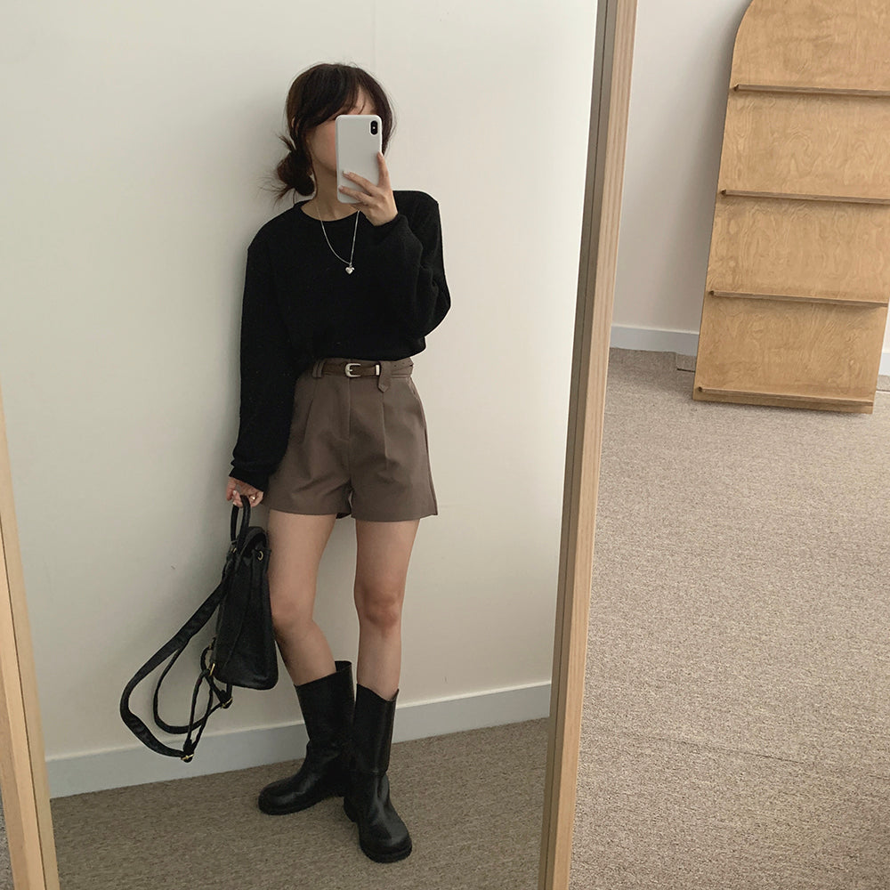 【現貨Oat/ Gray】韓製🐑冬日羊毛圓領針織衫