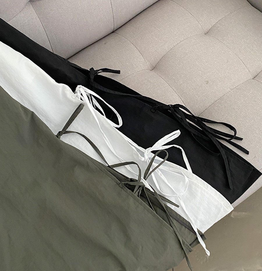【現貨】連線價💐側縷空綁帶尼龍長裙