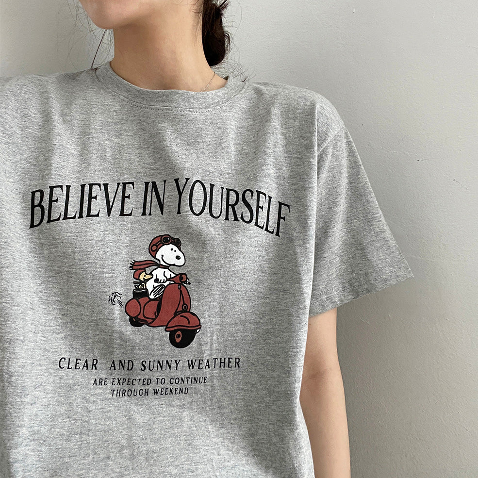 韓製Believe史努比短袖T恤