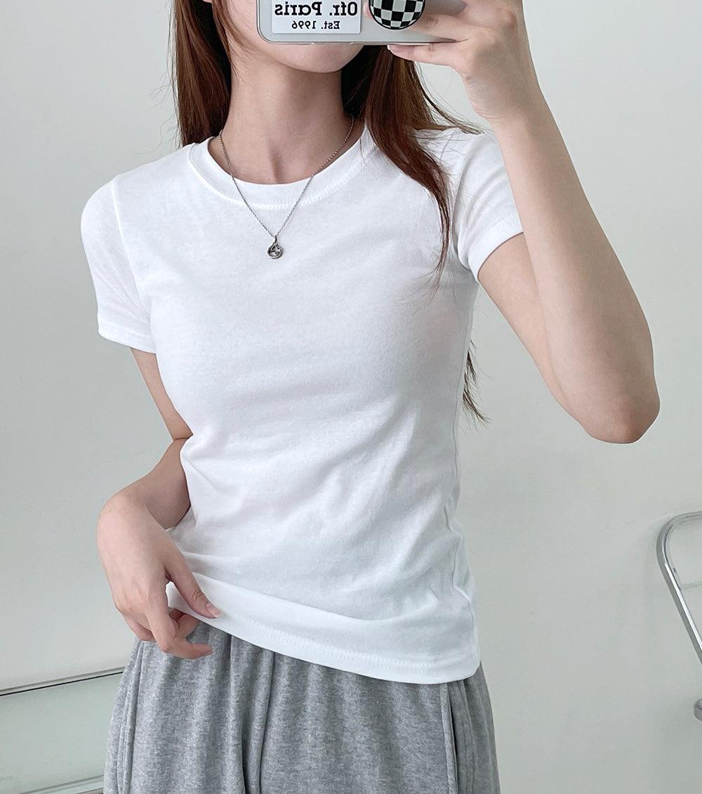 【Daily】韓製修身素色T恤<KR>(8color) - IKIMSTORE