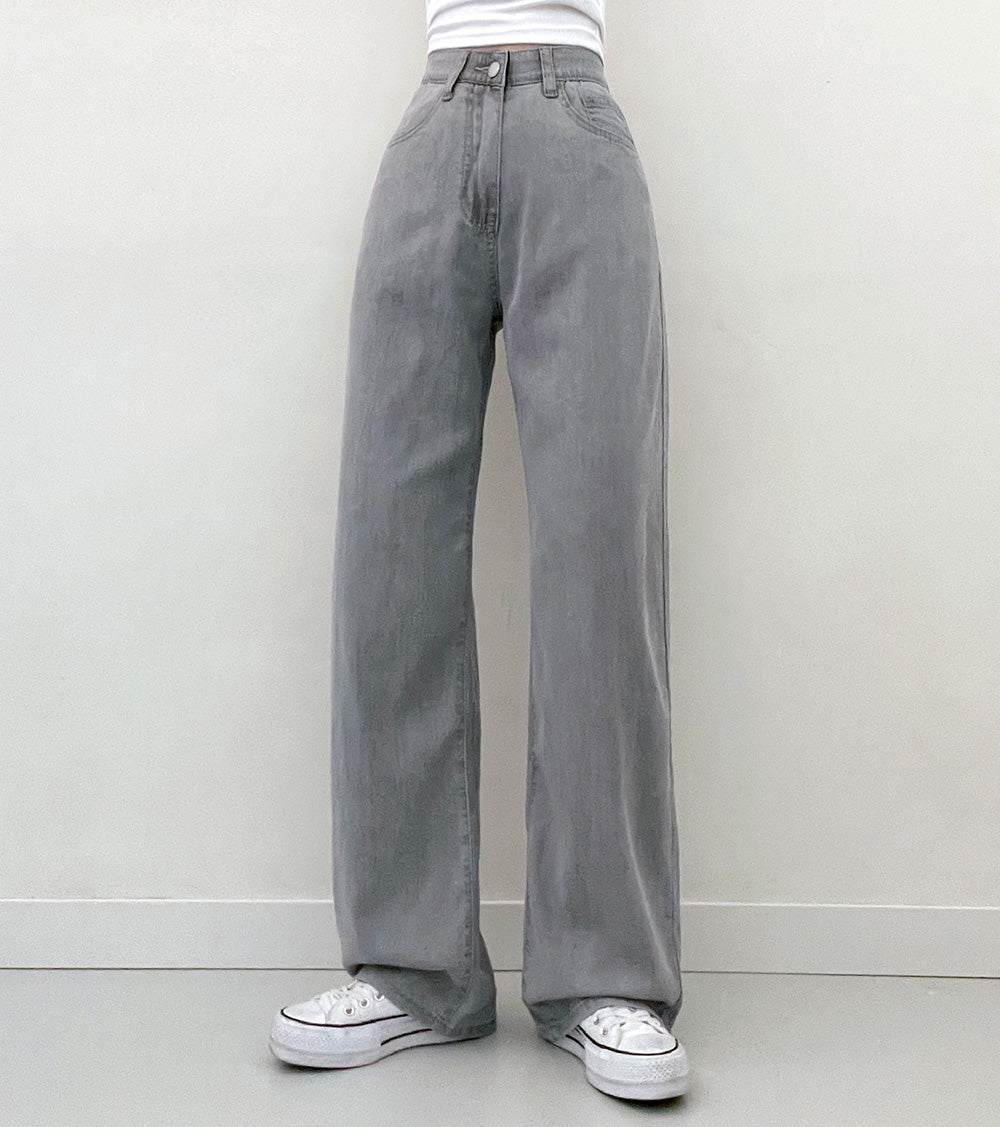 【3種長度/內橡筋】❄️-5ºC冰絲闊腿牛仔褲(S-2XL)