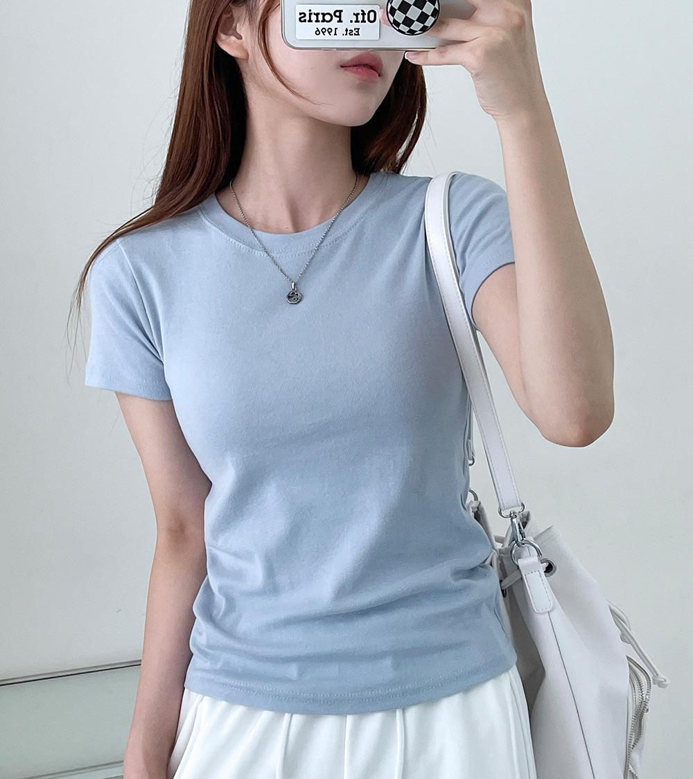 【Daily】韓製修身素色T恤<KR>(8color) - IKIMSTORE