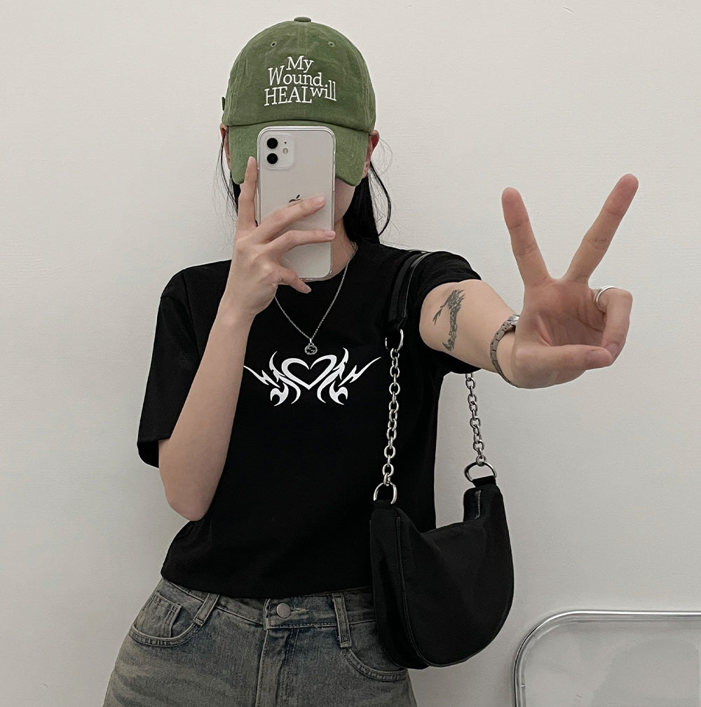 🤎韓製心形印花短袖T恤