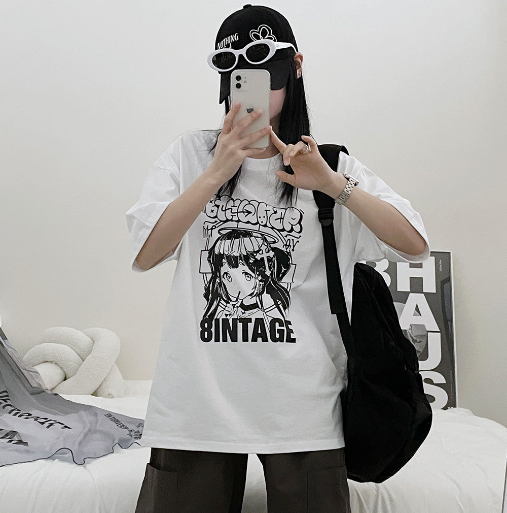 日系動漫少女短袖T恤