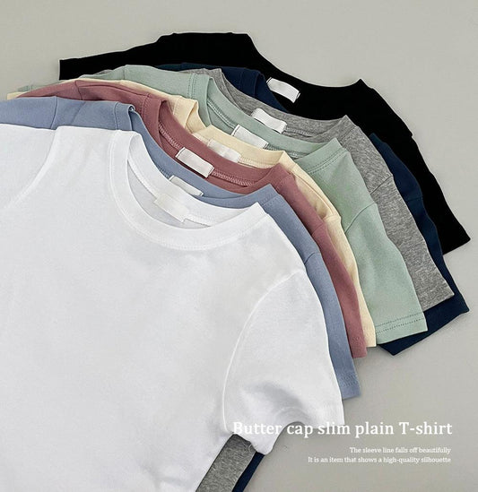 【Daily】韓製修身素色T恤<KR>(8color) - IKIMSTORE