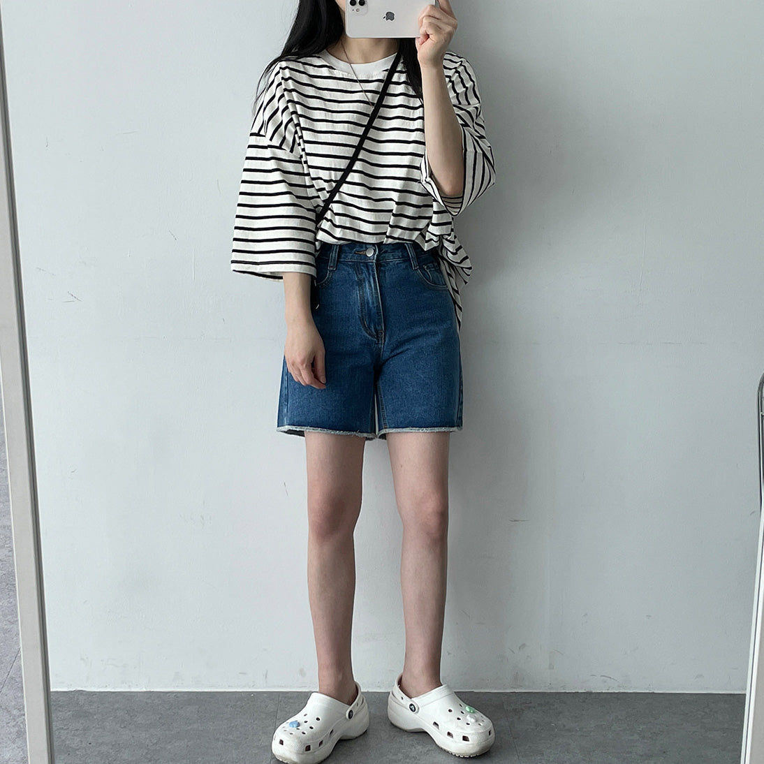 🍨夏日簡約牛仔短褲(S-L)