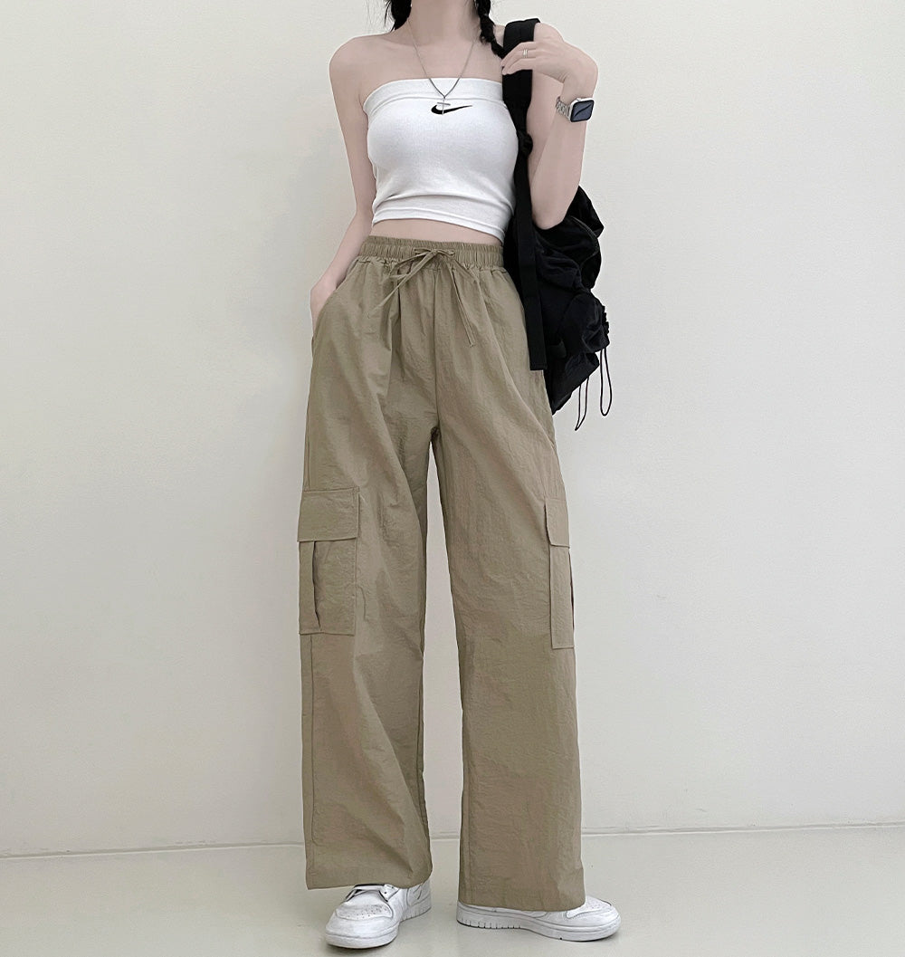 🧊Cooling工裝尼龍長寬褲