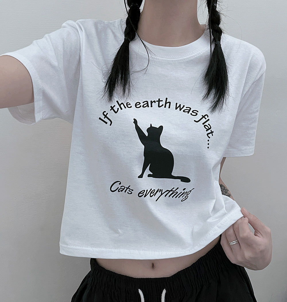 韓製🐈⬛If Cats印花短袖T恤