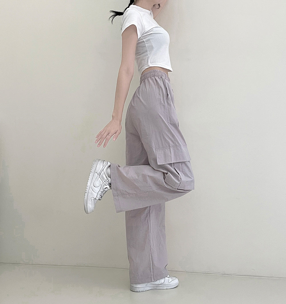 🧊Cooling工裝尼龍長寬褲