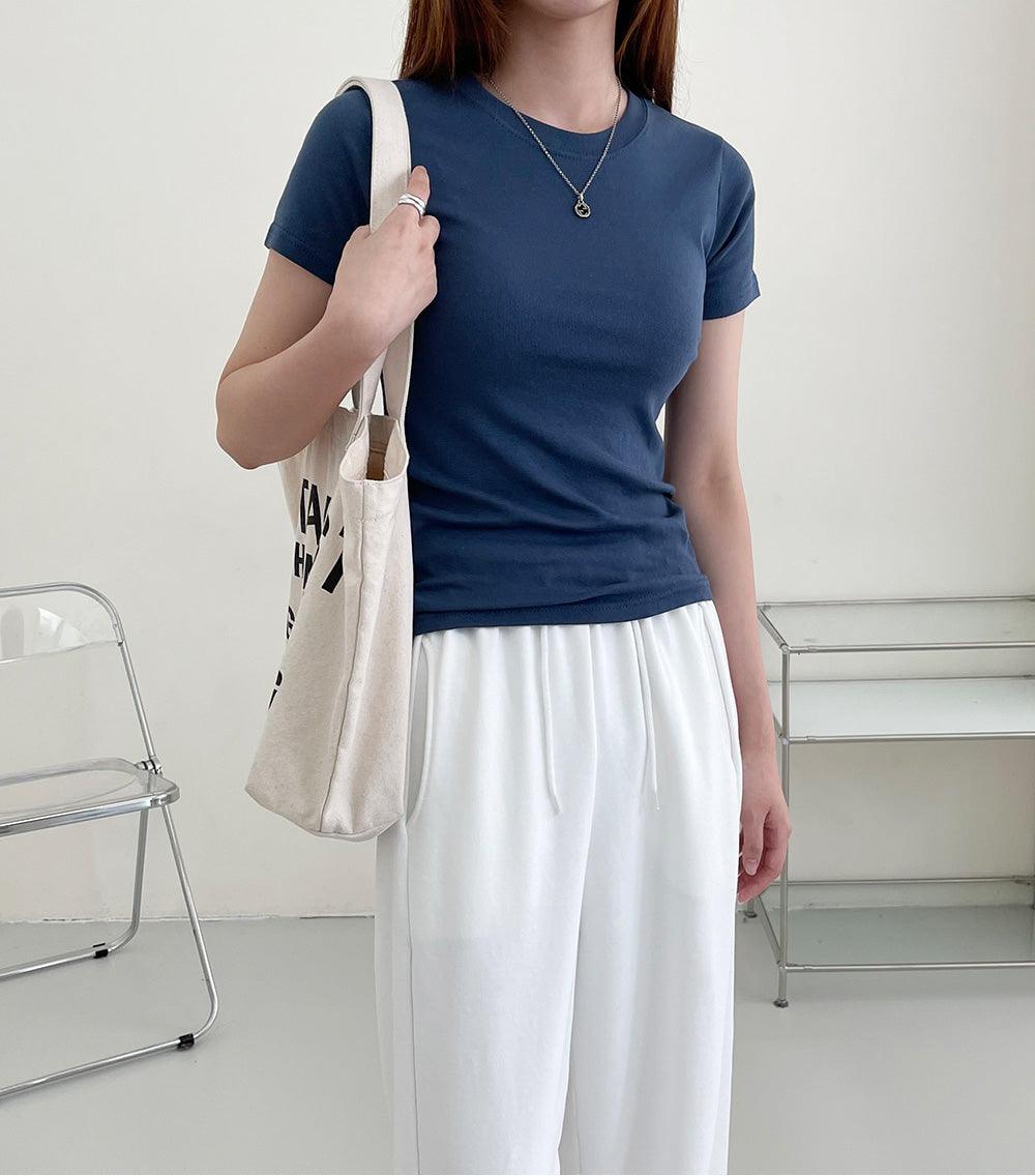 【Daily】韓製修身素色T恤<KR>(8color) - IKIMSTORE
